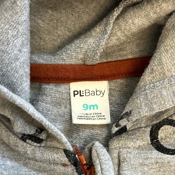 PL Baby - Gray Jumpsuit with Hood and Zipper - Picture 2 of 4